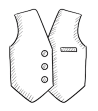 SKINNVÄSTAR MED KLUBBDESIGN