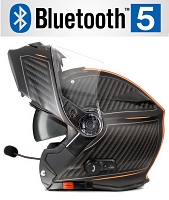 Bluetooth Bullet Hd Matt Orange V5 Solvisir Mc Hjälm