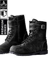 Black Distressed Ce-Level 2 Vattentät Mc Kängor Stövlar