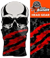Camo Red Bandanna Neck Tube Nackvärmare Balaclava
