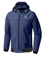 Black Premium Soft Shell Motorcycle Hoodie Blue Ce-A Mc Jacka