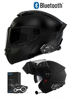 Nighthawk Bluetooth Matt Black S8X Bluetooth 5.1 Mc Hjälm