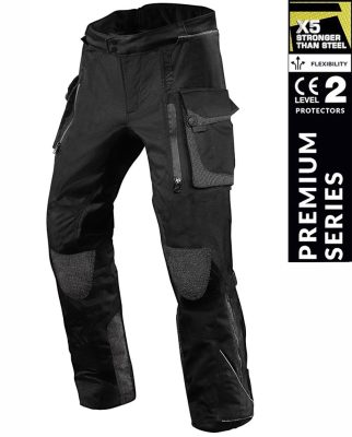 Premium Dynatech Black Kevlar 17092:2020 Waterproof Mc Allvädersbyxa Mcv