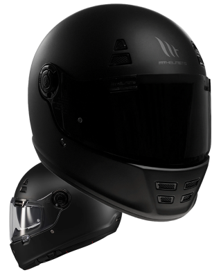 Retro Mt Black Edition Sv Matt Ece 22.06 Mc-Hjälm