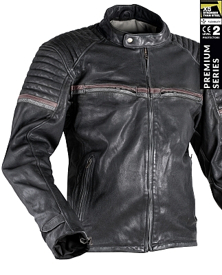 Stealth 92X Vintage Black Getnappa Ce Premium Mc Skinnjacka