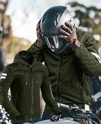 Premium Rivalarmygreen Ce 17092:2020 Waterproof Mc Hoodie Mcv