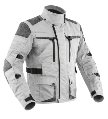 Premium Dynatech Grey Kevlar 17092:2020 Waterproof Mc Allvädersjacka