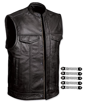 Premium Classico Fullbody Dual Zip / Chain Vest Skinnväst