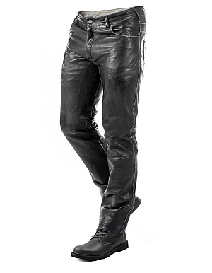Premium Vintage Black 92-X Touring Getnappa Skinnbyxa