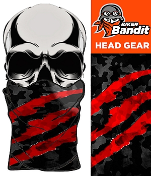 Camo Red Bandanna Neck Tube Nackvärmare Balaclava