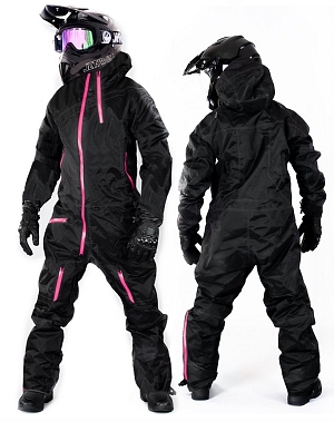 Lady Evolution Base Black Pink Overall Atv /Snowmobile Allvädersställ