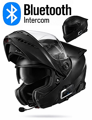 Neo Bluetooth Matt Black S8X Bluetooth 5.3 Mc Hjälm