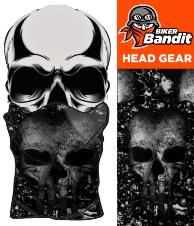 Skulldes White Bandanna Neck Tube Nackvärmare Balaclava