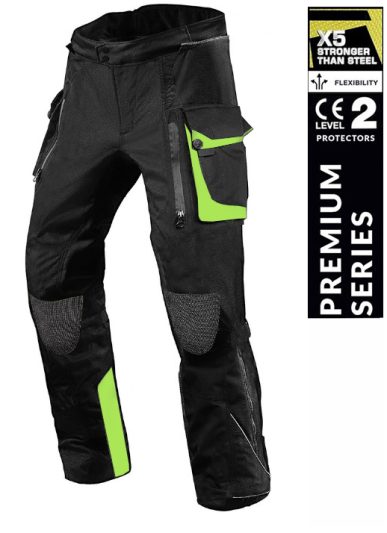 Premium Dynatech Flour/Black Kevlar 17092:2020 Waterproof Mc Allvädersbyxa 