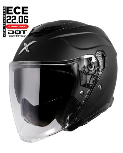 Stealthpilot Axor Jet Sv Black Matt Ece22-06 Jet Mc Hjälm Mcv