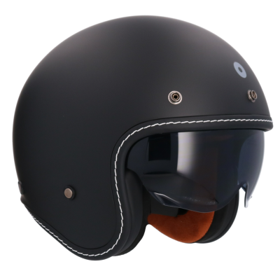 Shiro Dallas Matt Black Jet Mc Hjälm 