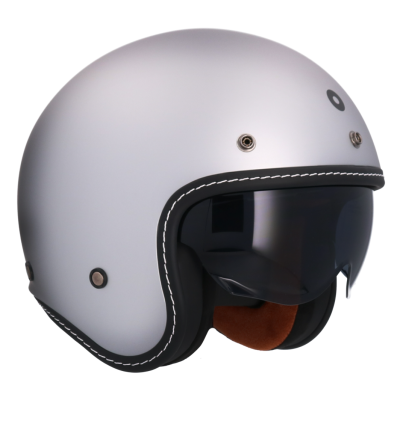 Shiro Dallas Matt Silver Jet Mc Hjälm 