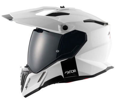 Adventure Xcross Dualvisor Gloss White Ece 22-06 Mc Hjälm