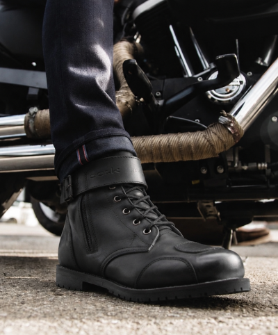 Black Heritage Ce-Level 2 Leather Wp Alive Vintage Mc Stövlar