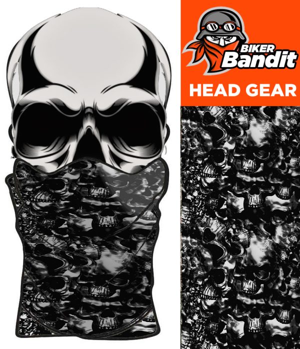Skull Camo Bandanna Neck Tube Nackvärmare Balaclava