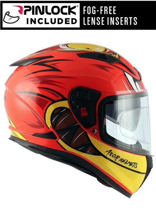 Axor Street Racing Duck Solvisir Pinlock Included Mc Hjälm - Mcv
