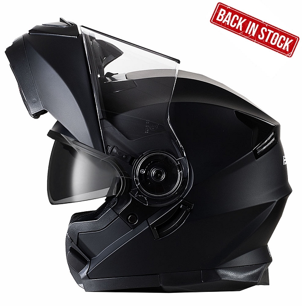 Bno Flipup-2 Matt Black Sunvisor Mc Hjälm