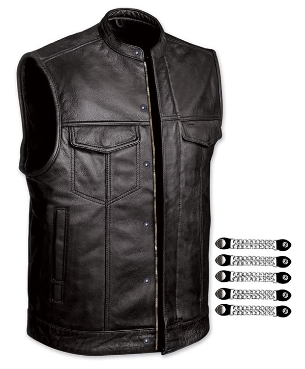 Premium Classico Fullbody Dual Zip / Chain Vest Skinnväst