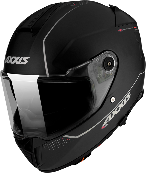 Ece 22-06 Axxis Hawk Matt Black Solvisir Mc Hjälm