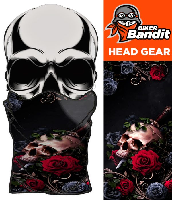 Skull N Roses Bandanna Neck Tube Nackvärmare Balaclava
