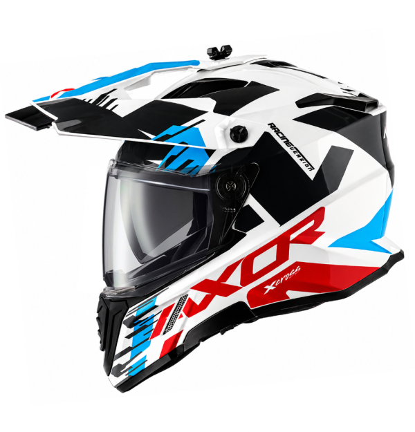 Adventure Xcross Dualvisor D/V X1 White/Red Ece 22-06 Mc Hjälm