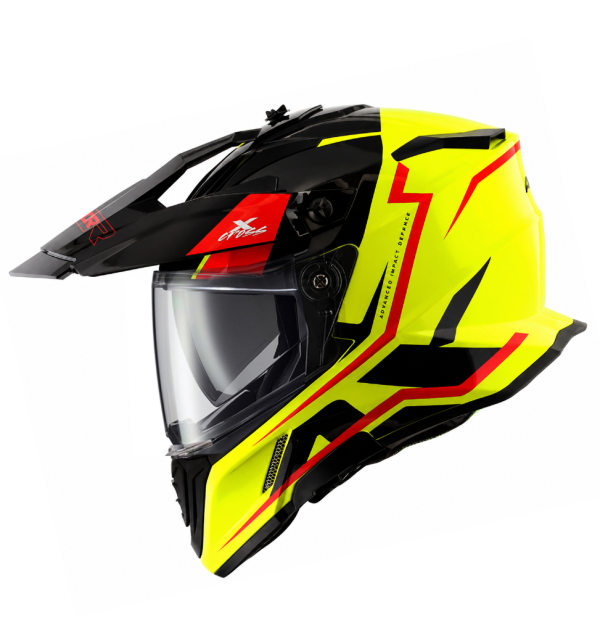 Adventure Xcross Dualvisor Flagstaff Fluor Yellow Ece 22-06 Mc Hjälm
