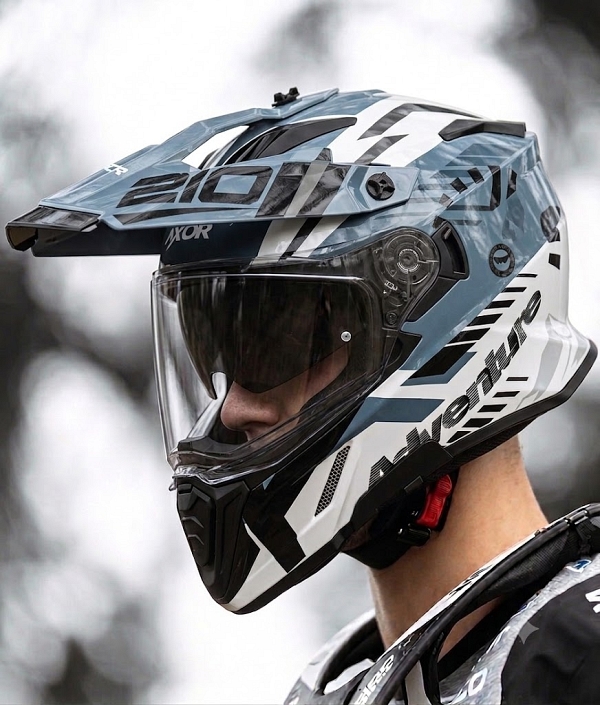 Adventure Xcross Dualvisor Speedometer White Grey Ece 22-06 Mc Hjälm