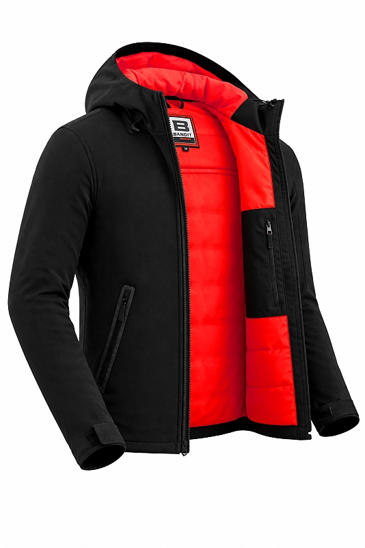 Bandit Armor Black-Red Softshell Ce-Aa Mc Jacka