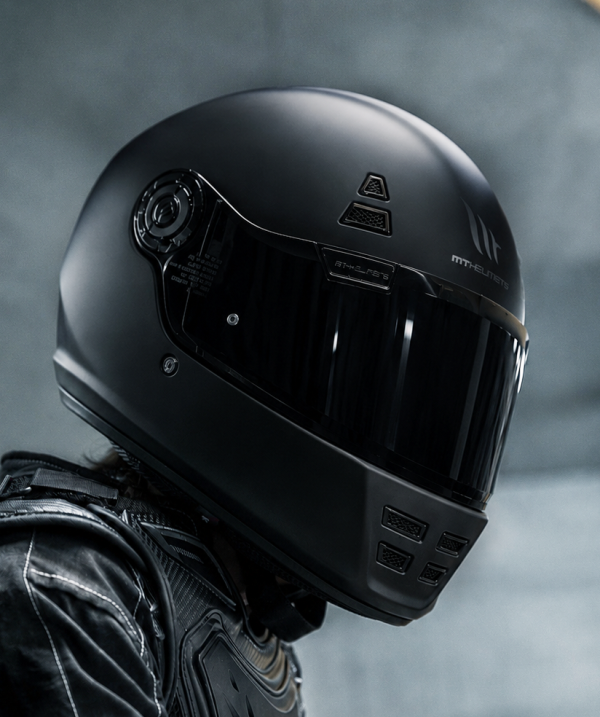 Retro Mt Black Edition Sv Matt Ece 22.06 Mc-Hjälm