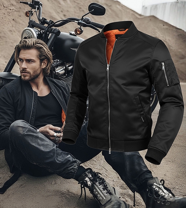 Kevlar Bomberjacka Ce Aa 17092:2020 Black Mc Jacka - Mcv