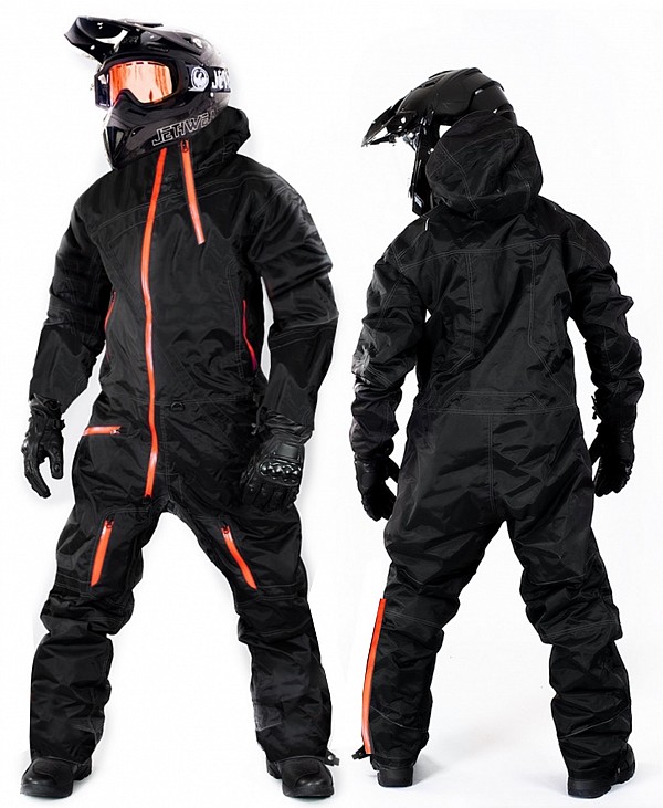 EVOLUTION BASE SCHWARZ ORANGE OVERALL ATV /SCHNEEMOBIL ALLVÄDERSSTÄLL