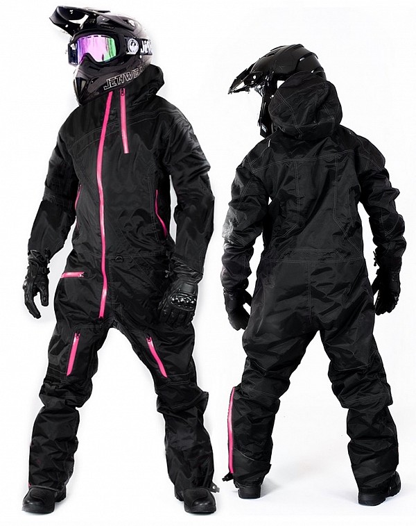 LADY EVOLUTION BASE SCHWARZ ROSA OVERALL ATV /SCHNEEMOBIL ALLVÄDERSSTÄLL
