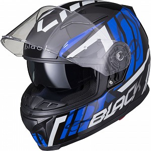 BLACK APEX TRIPLE Motorcycle Helmet BLUE SOLVISIR 53063503 MC HJÄLM