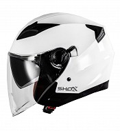 Shox Defender Solid Open Face Ece R22.06 Gloss White Jet Mc HjÄlm