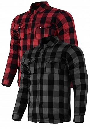 Biker-shirt Red/grey Ce-a Flanell-mc Skjorta 